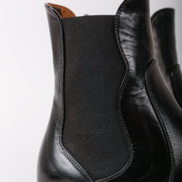 SOLD Chloe Black Scalloped Chelsea Boots - Picture 7 of 8